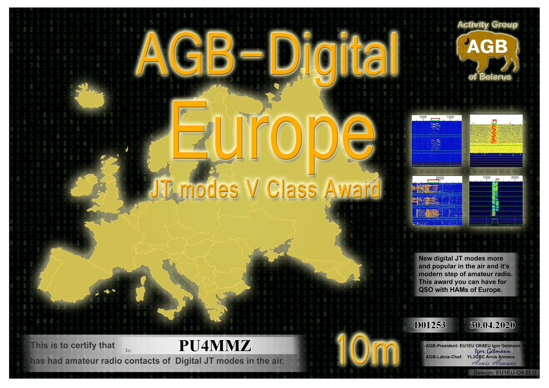 Pu4mmz Europe 10m V Agb