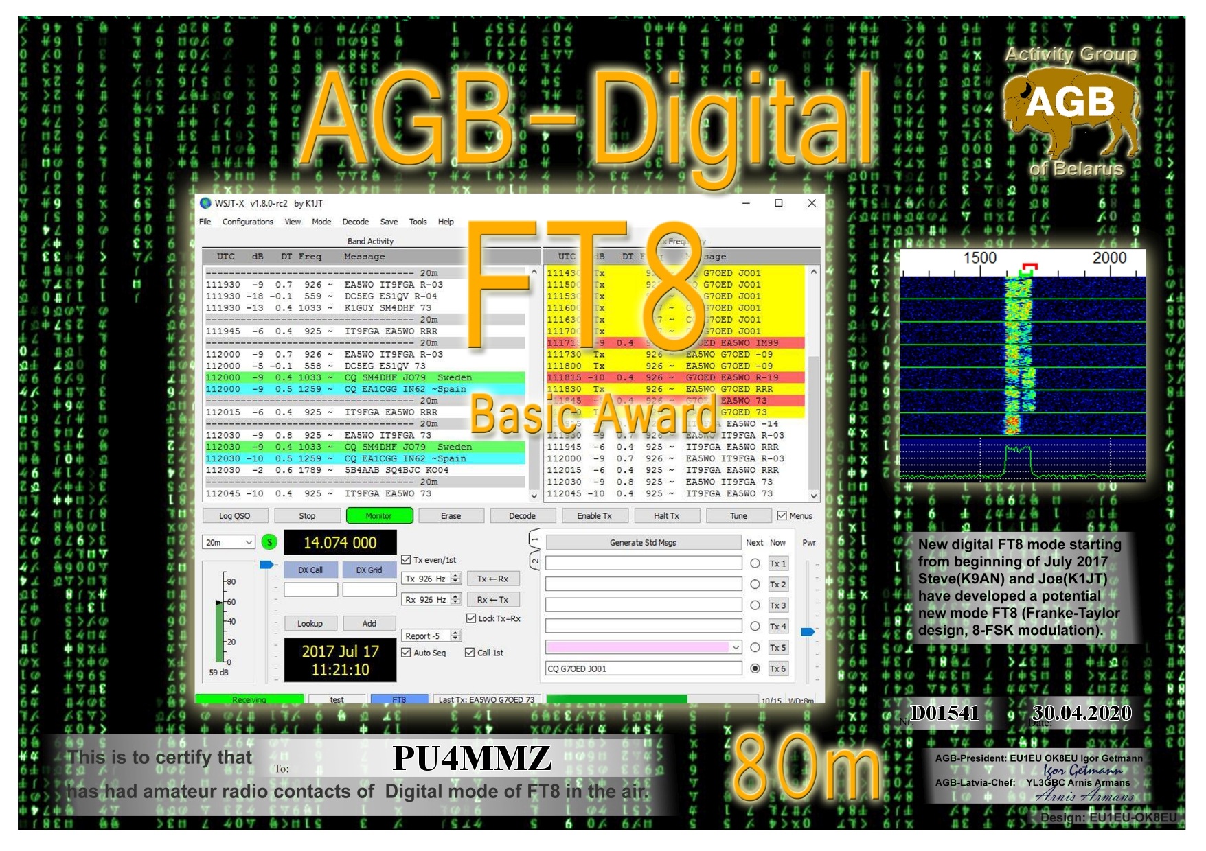 Pu4mmz Ft8 Basic 80m Agb