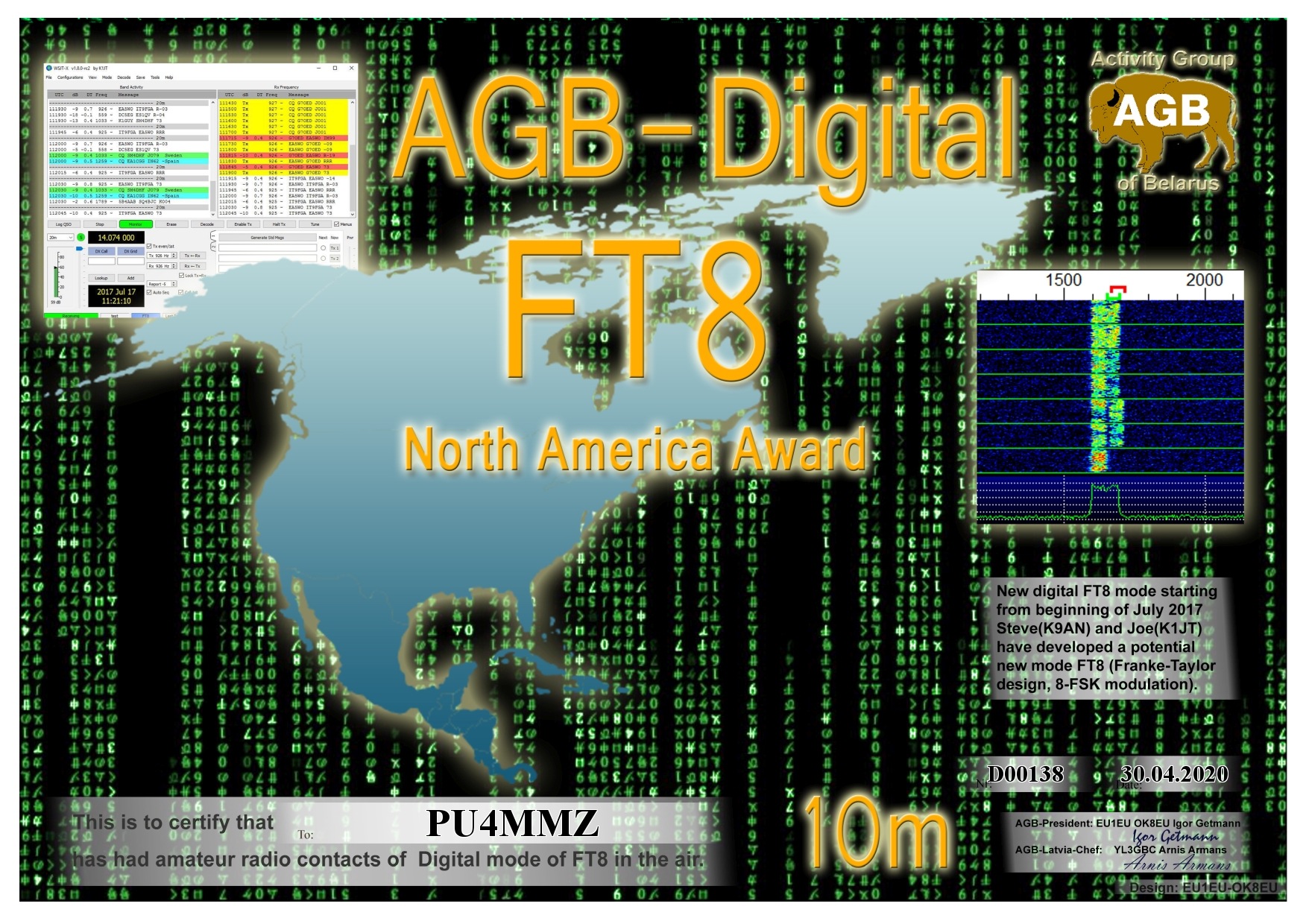 Pu4mmz Ft8 Northamerica 10m Agb