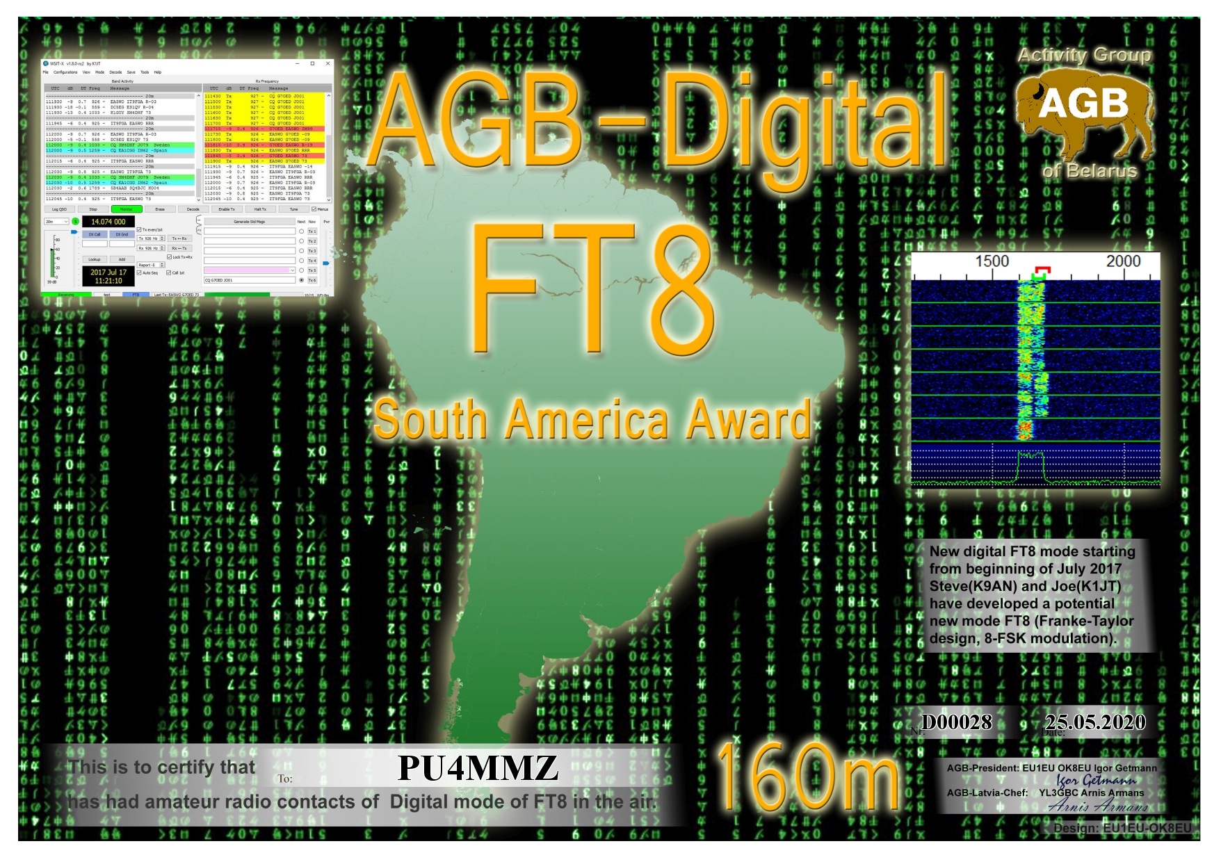 Pu4mmz Ft8 Southamerica 160m Agb