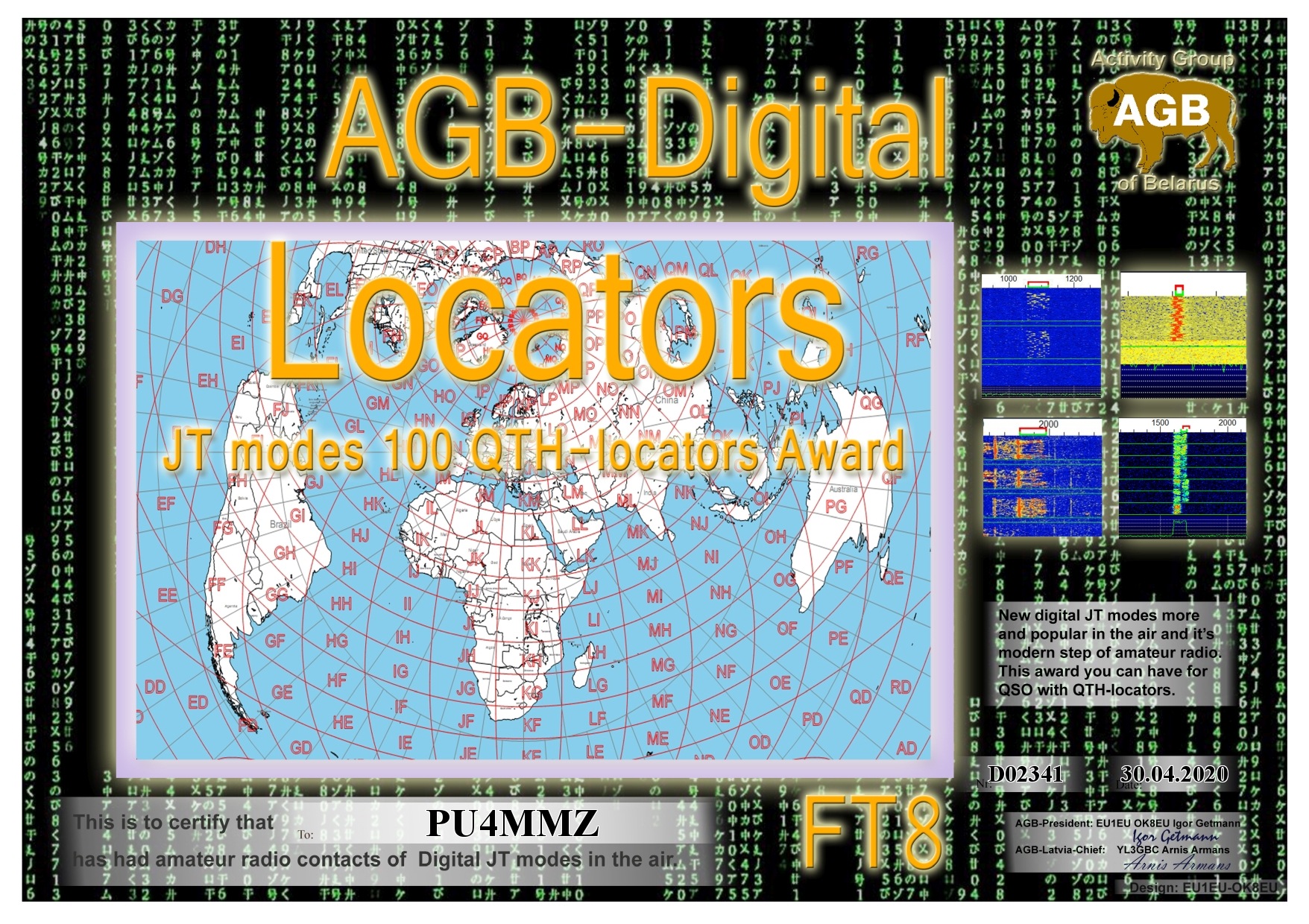 Pu4mmz Locators Ft8 100 Agb