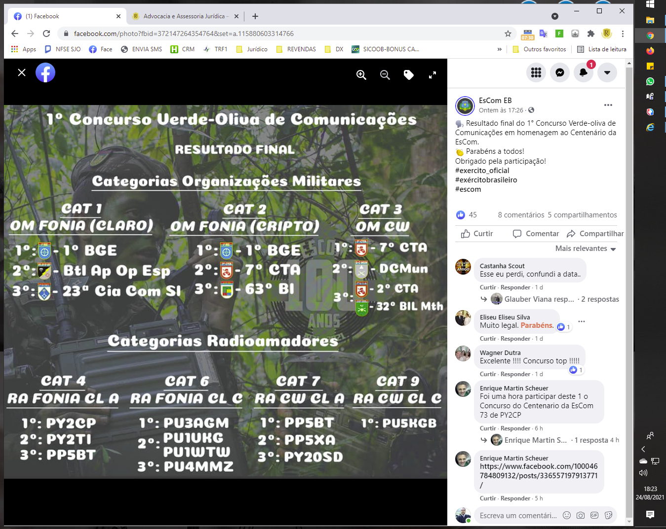 008 DIVULGAÇÃO RESULTADO FINAL PELO FACEBOOK DA ESCOM