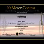 ARRL 10M CONTEST – 2021 – 5º no Brasil, 7º na América do Sul e 7º DX