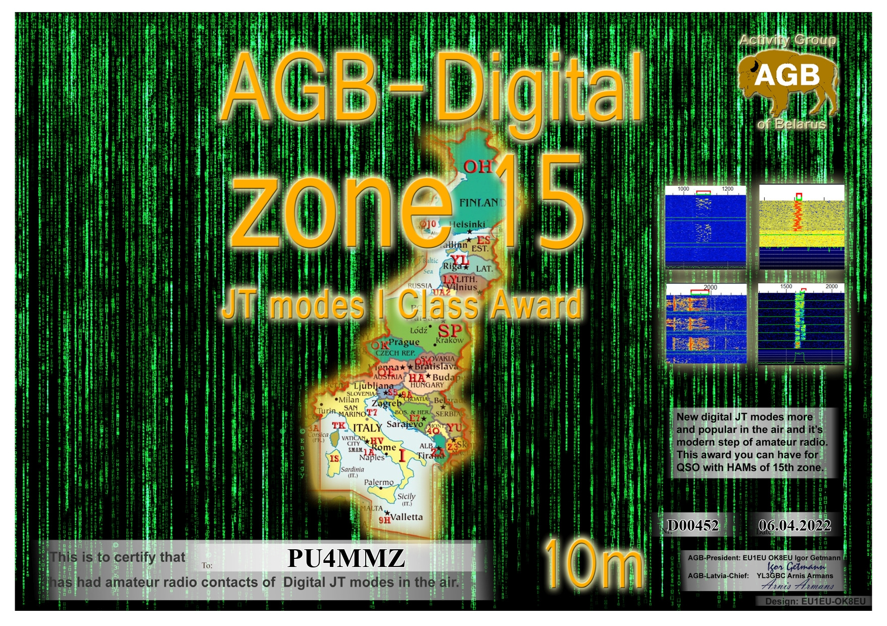 Pu4mmz zone15 10m i agb