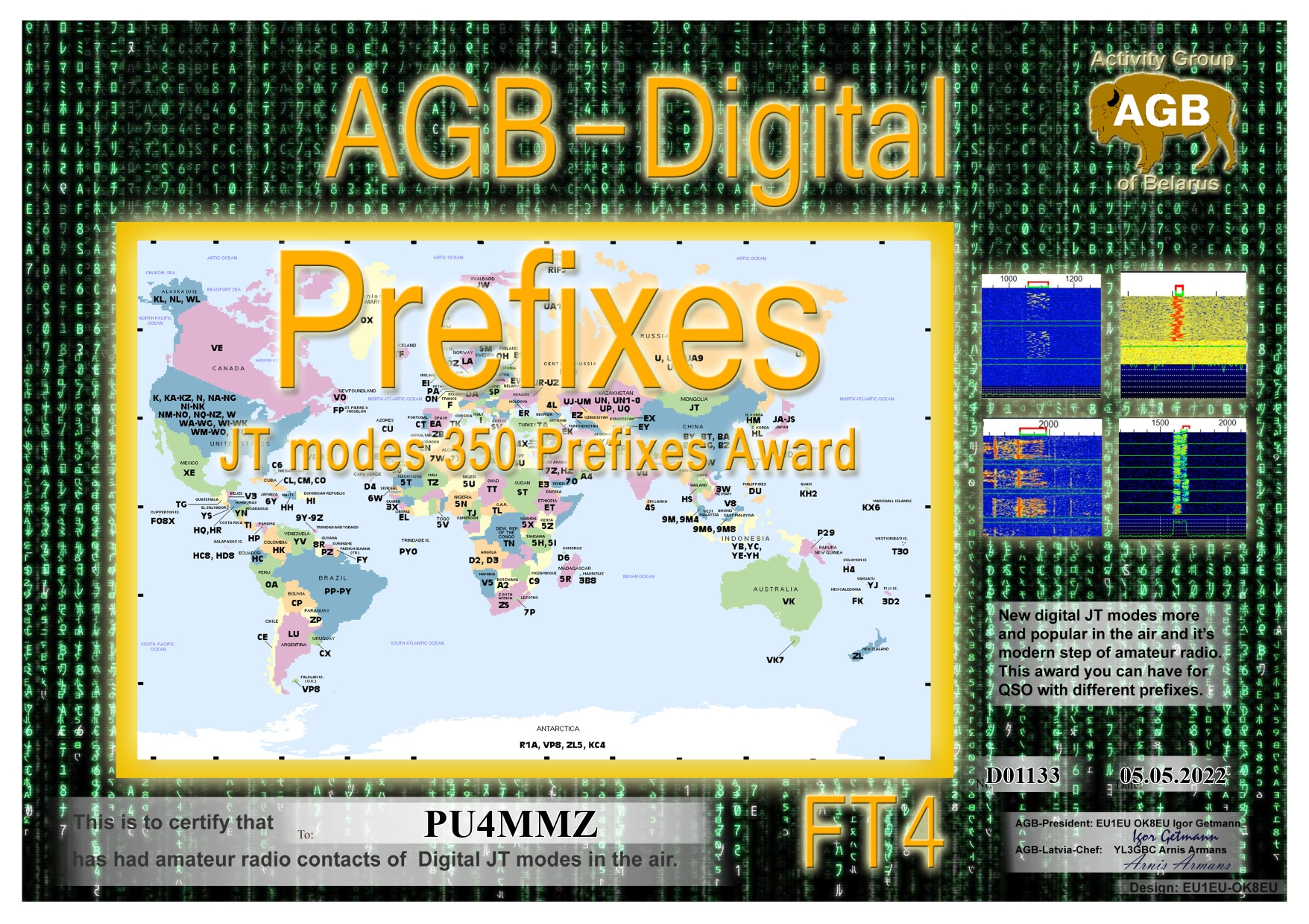 Pu4mmz prefixes ft4 350 agb