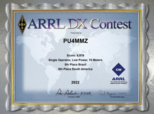 Arrl Dx Contest 2022 Cw 5th Brazil, 9th South America Pu4mmz