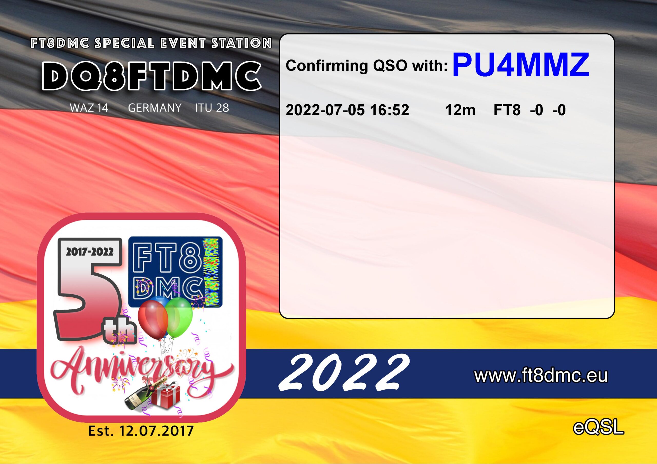 Ft8dmc Eqsl Dq8ftdmc Pu4mmz