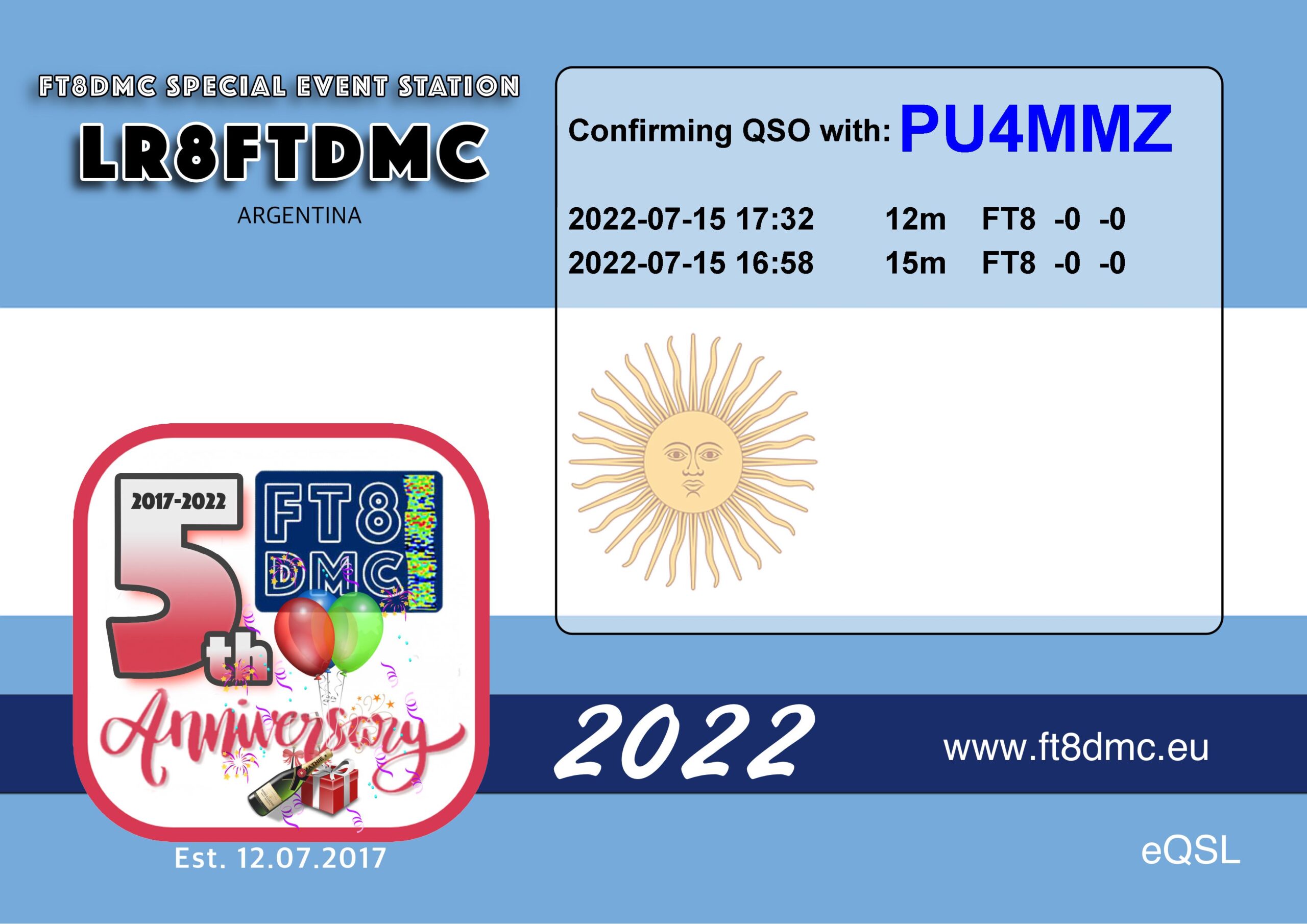 Ft8dmc Eqsl Lr8ftdmc Pu4mmz