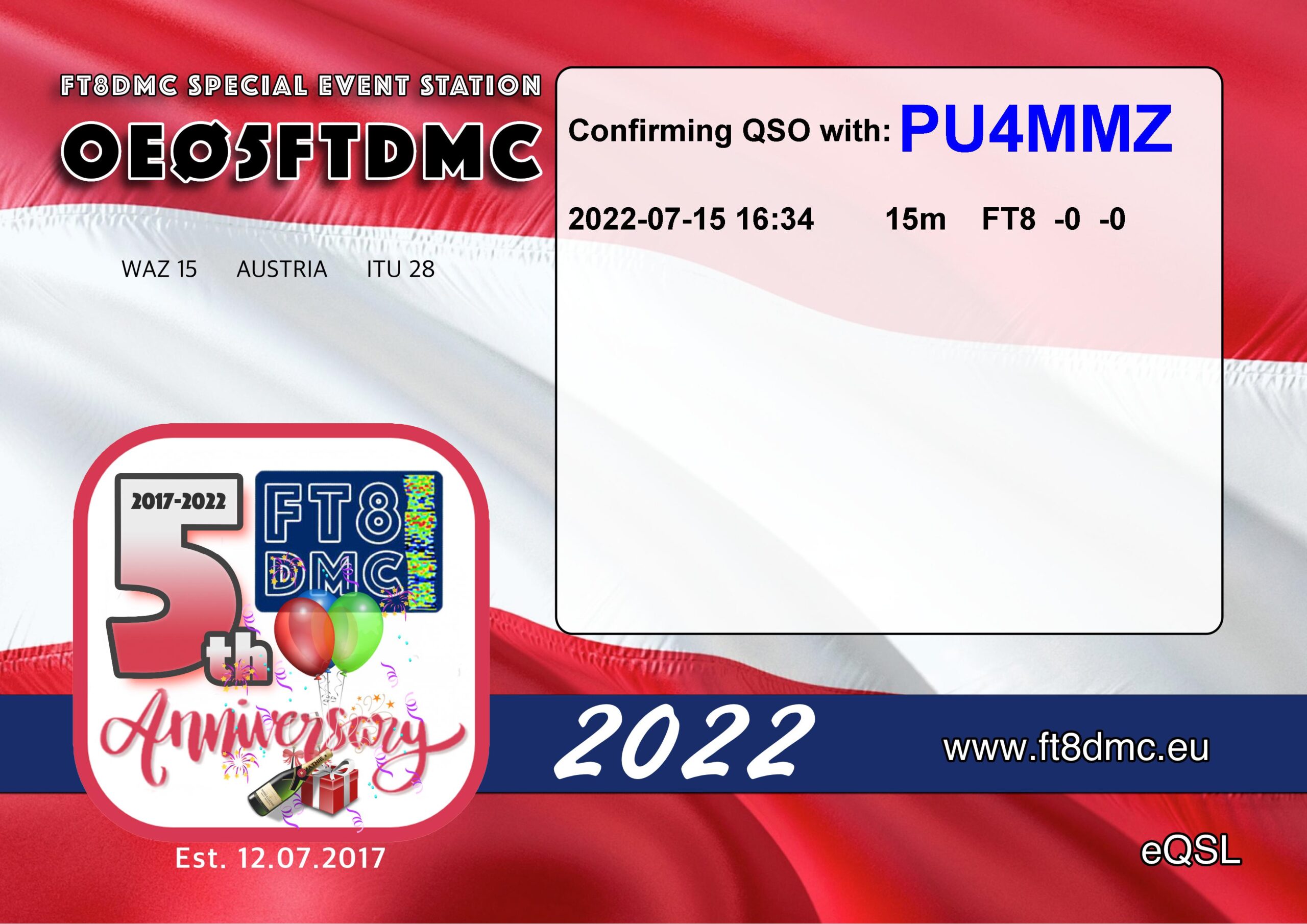 Ft8dmc Eqsl Oe05ftdmc Pu4mmz