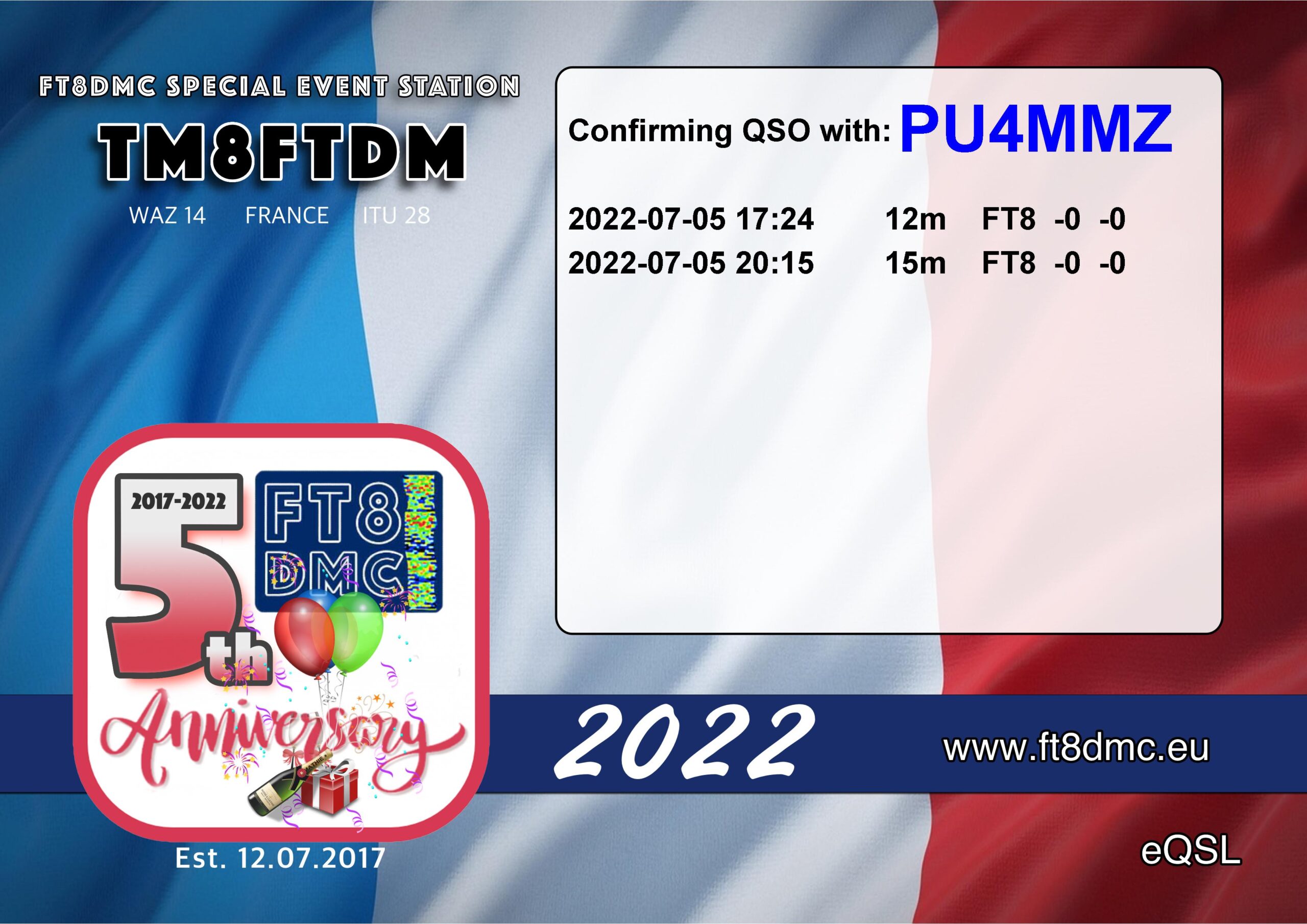 Ft8dmc Eqsl Tm8ftdm Pu4mmz