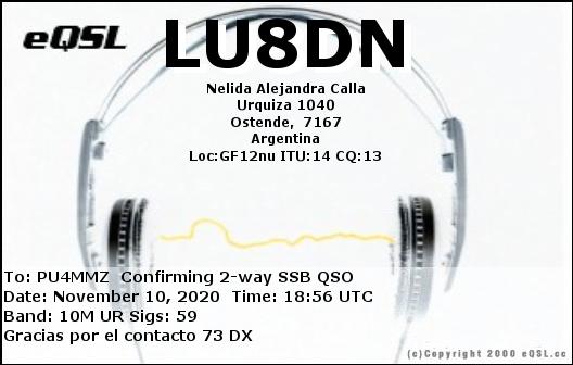 Eqsl lu8dn 20201110 185606 10m ssb 1