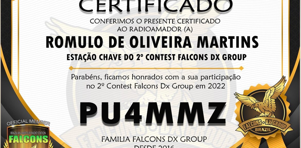 Certificado 2º Contest Falcons Dx Group 2022 Pu4mmz