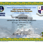 Certificado Batalha Naval do Riachuelo 2023 – CBNR (CW/MORSE)