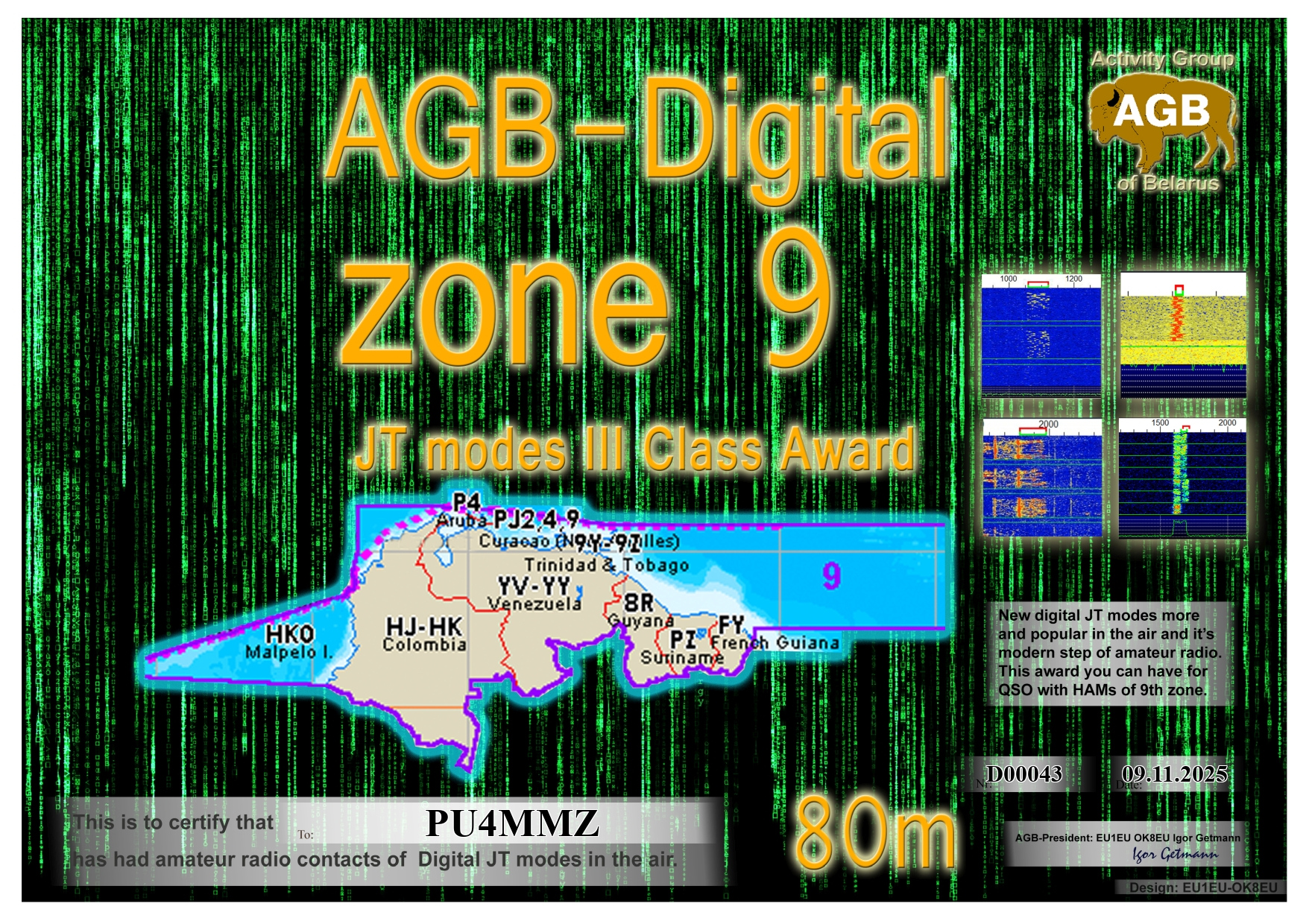 PU4MMZ Zone09 80M III AGB